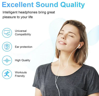 Wired Earphones, Music Earbuds, Portable Wired Earplugs with Microphone and Volume Contro, Universalin-Ear Headphones for Type C Devices and Android